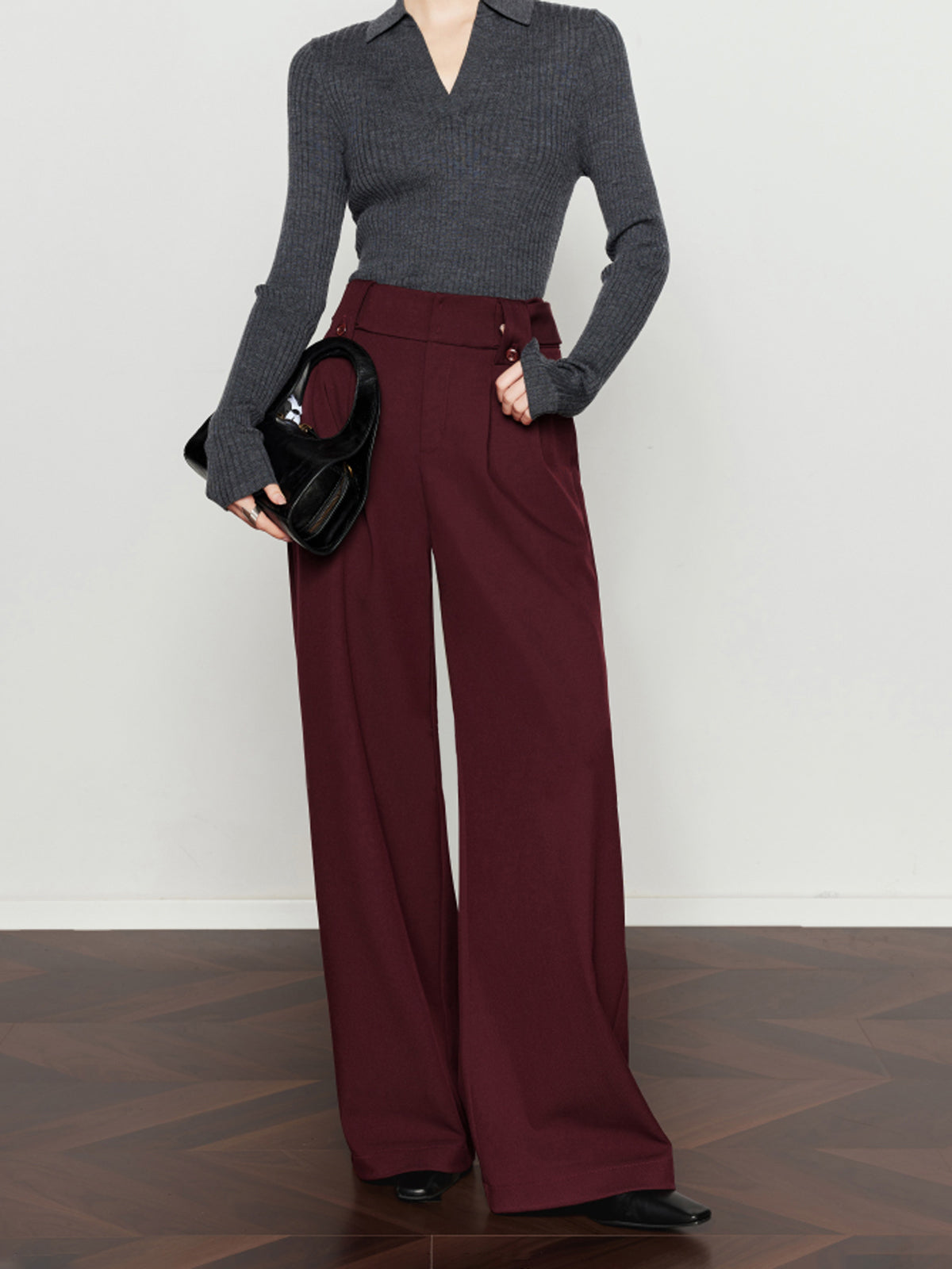 Vintage Plise Geniş Paça Pantolonlar