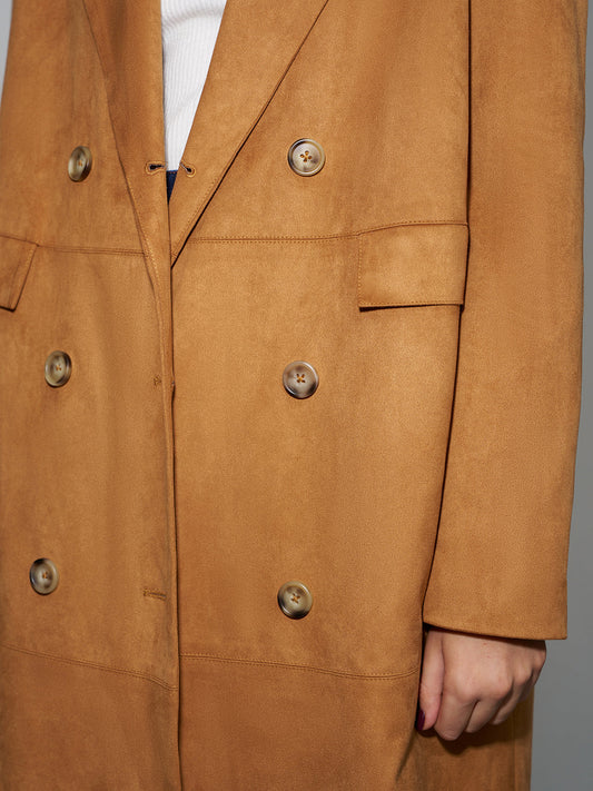 Şönel Düğmeli Uzun Blazer