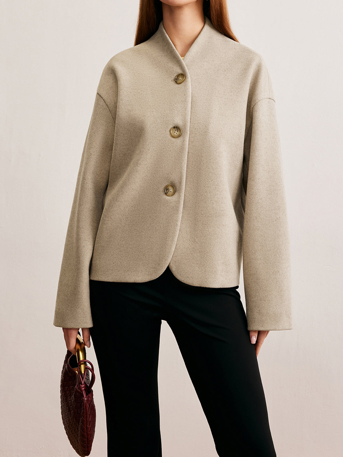 Minimalist Düzenli Fit Düğmeli Hırka