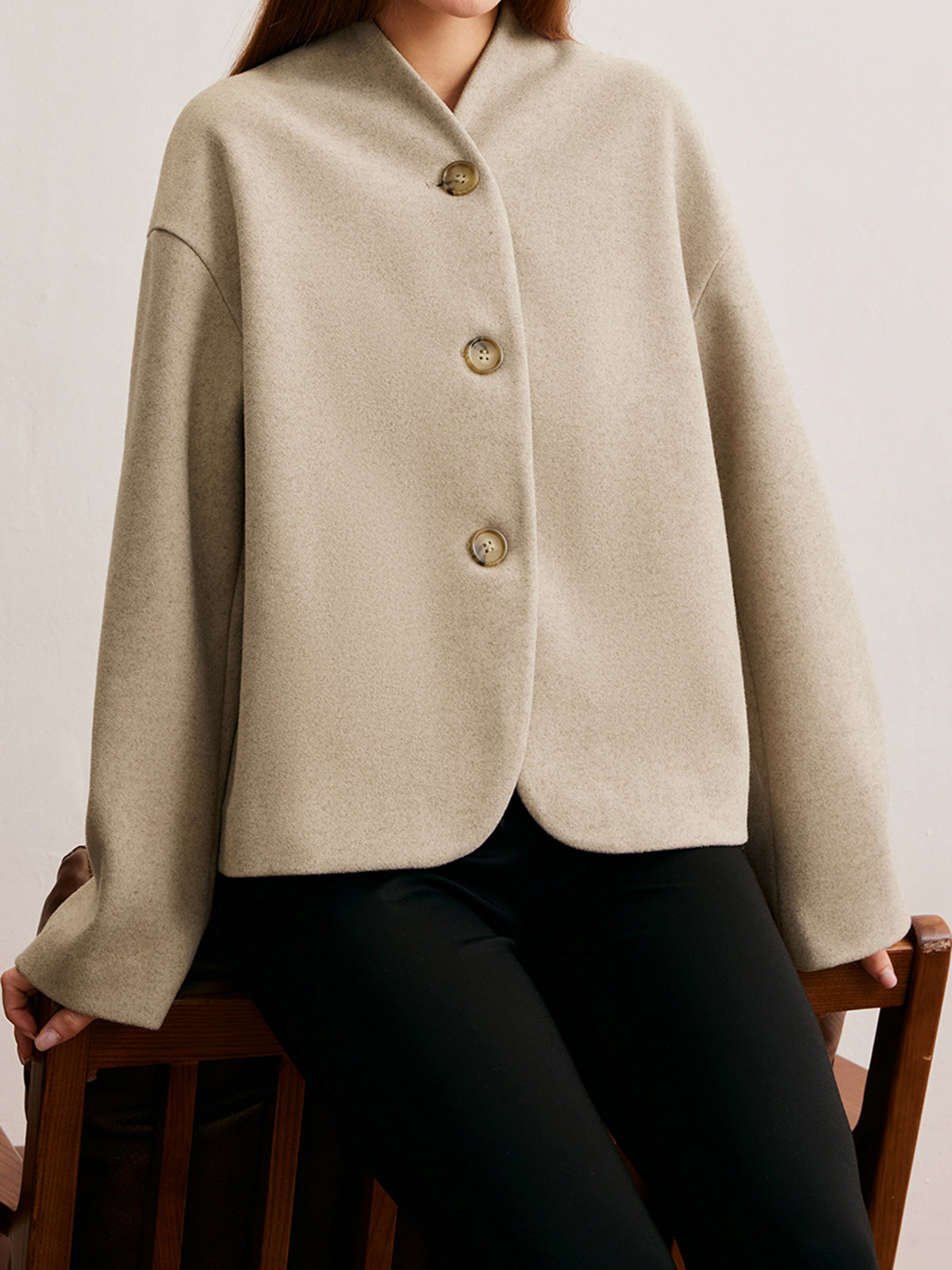 Minimalist Düzenli Fit Düğmeli Hırka