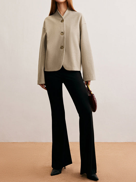 Minimalist Düzenli Fit Düğmeli Hırka