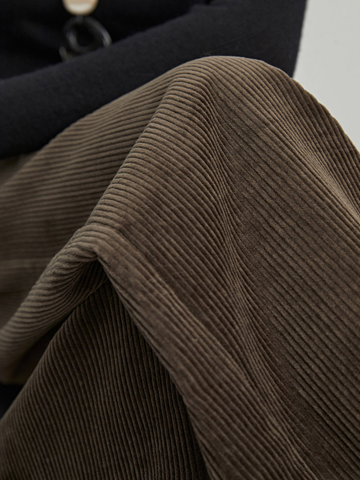 Yüksek Bel Korduroy Drapeli Pantolonlar