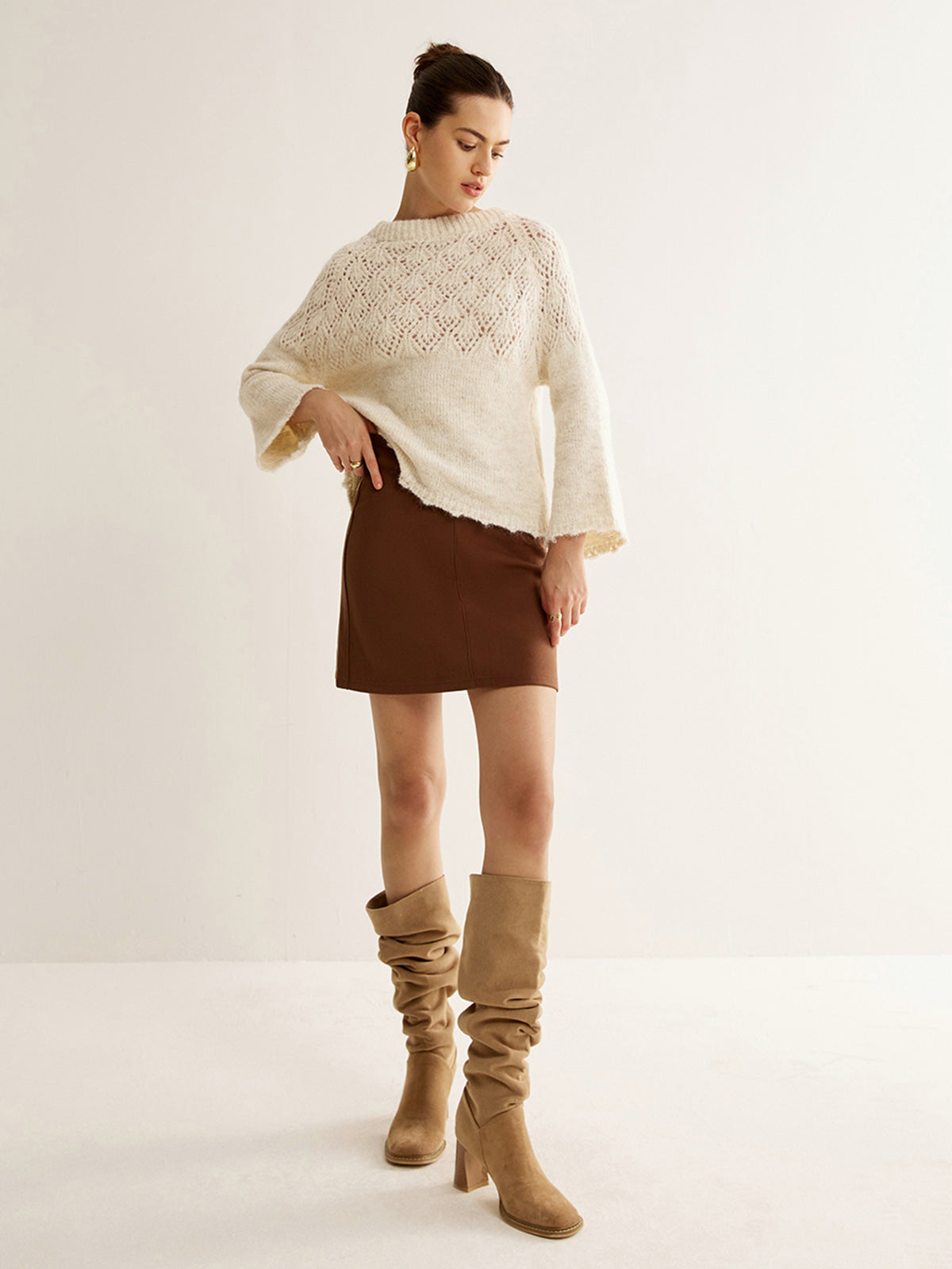 Two-Way Crocodile Spring Sweater