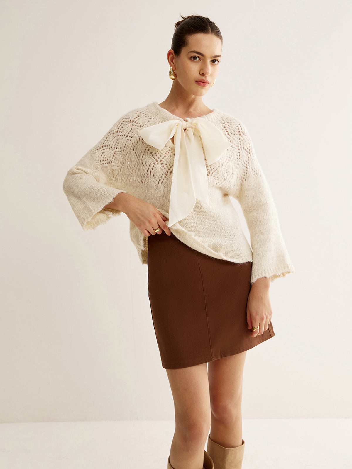 Two-Way Crocodile Spring Sweater