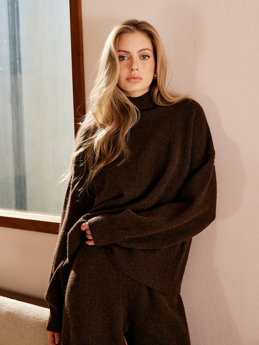 Temel Yüksek Yaka Eşofman Kazak