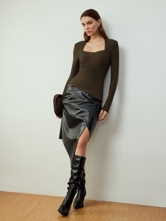 Asimetrik Skinny T-Shirt