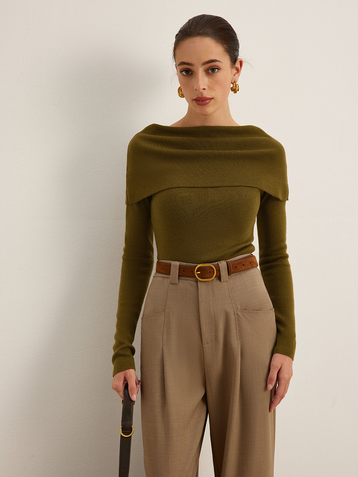 Yün Karışımlı Skinny Kazak