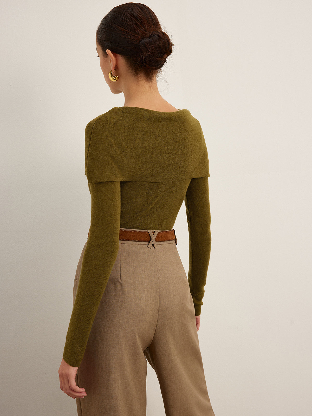Yün Karışımlı Skinny Kazak