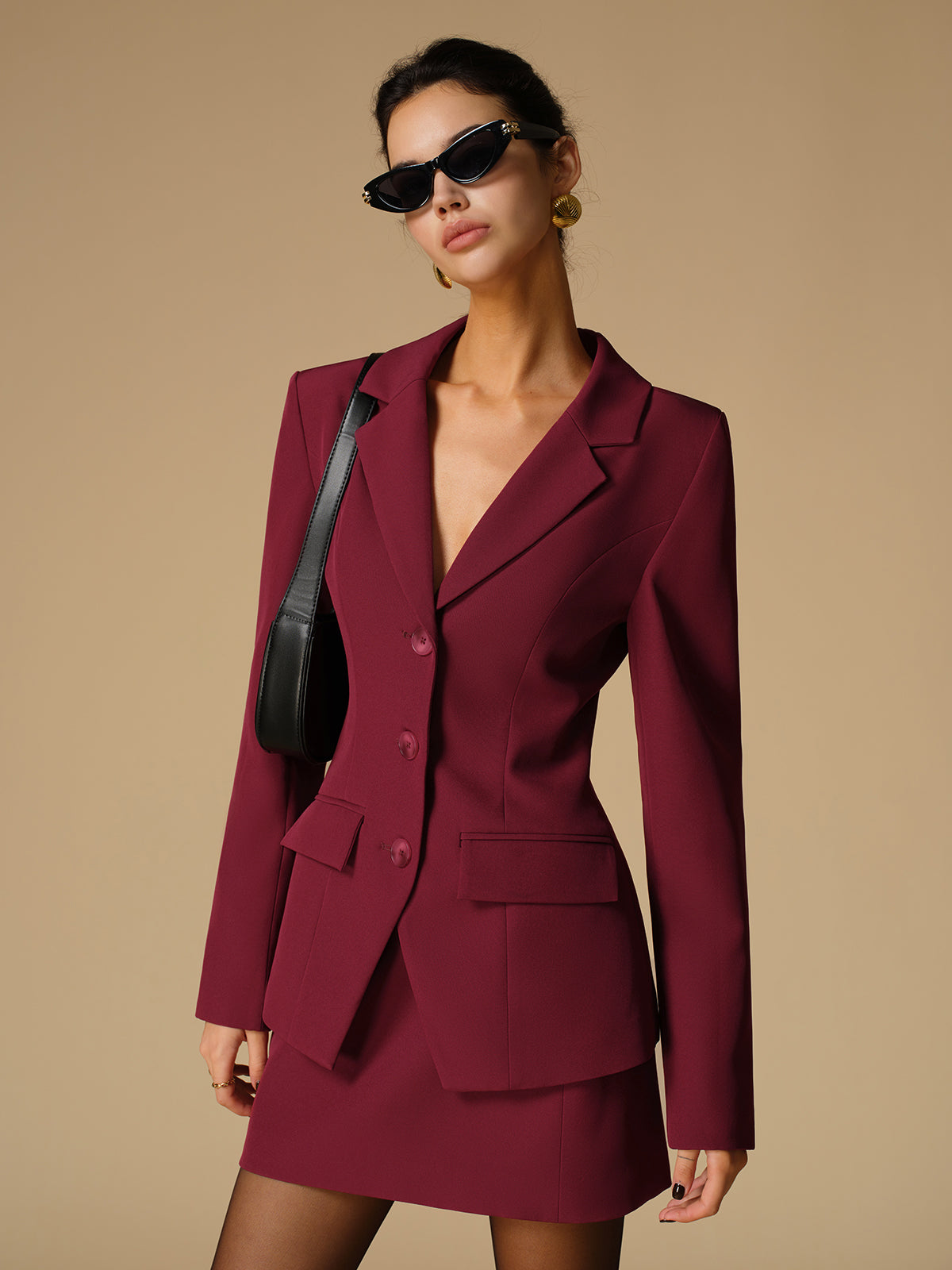 Slim Blazer Ayrılmış Buton