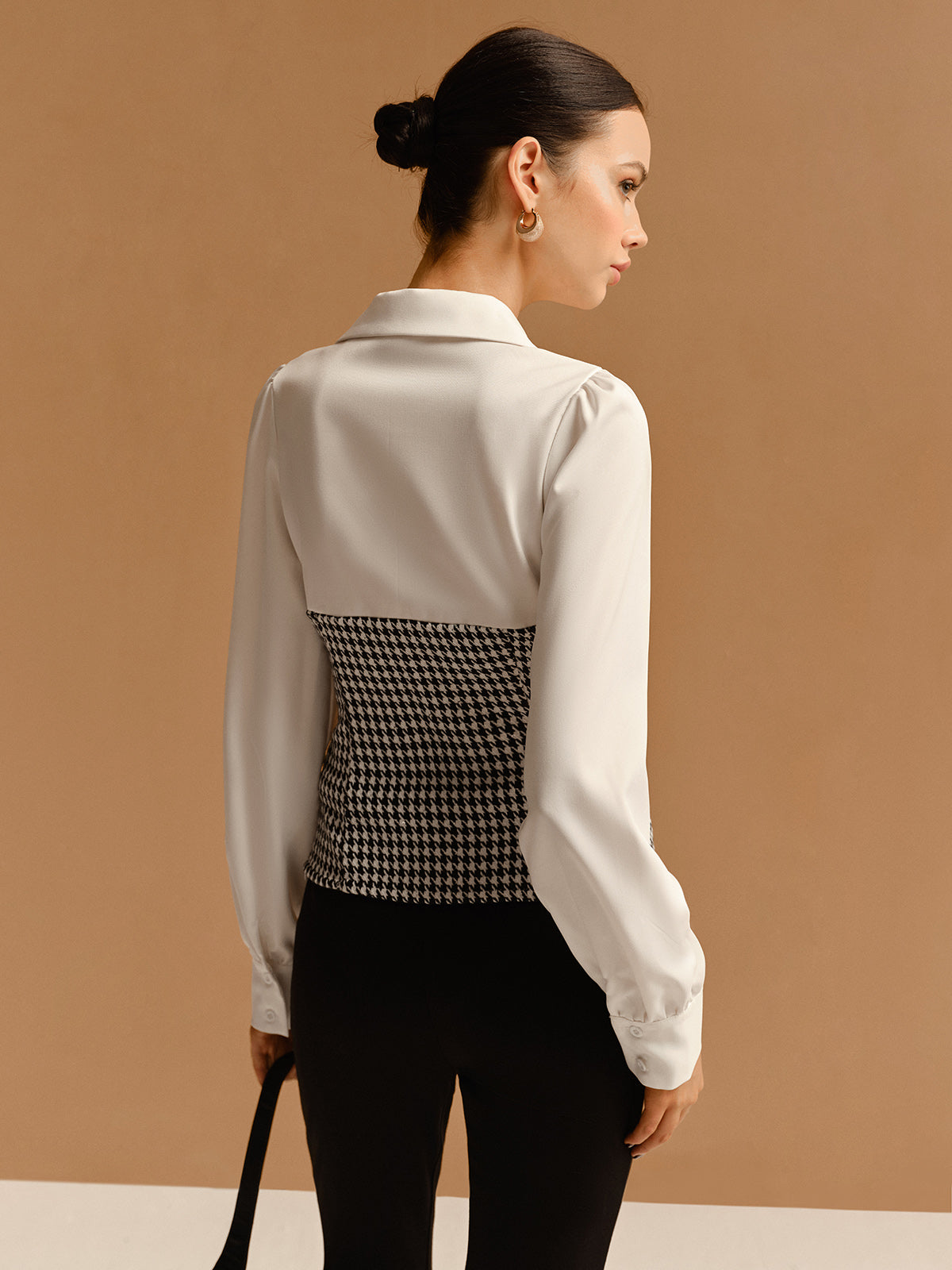 2'si 1 arada Houndtooth Polo Tişört