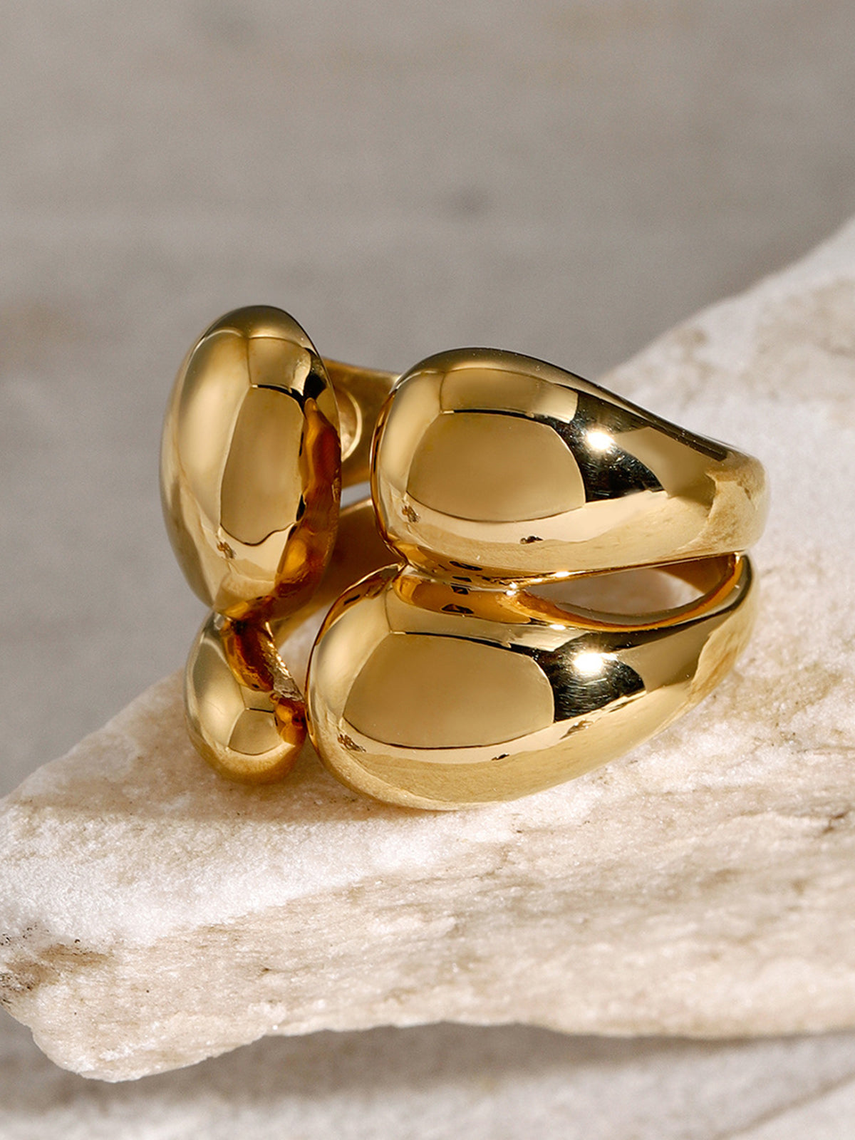 1 adet Asimetrik Kalın Açık Yüzük