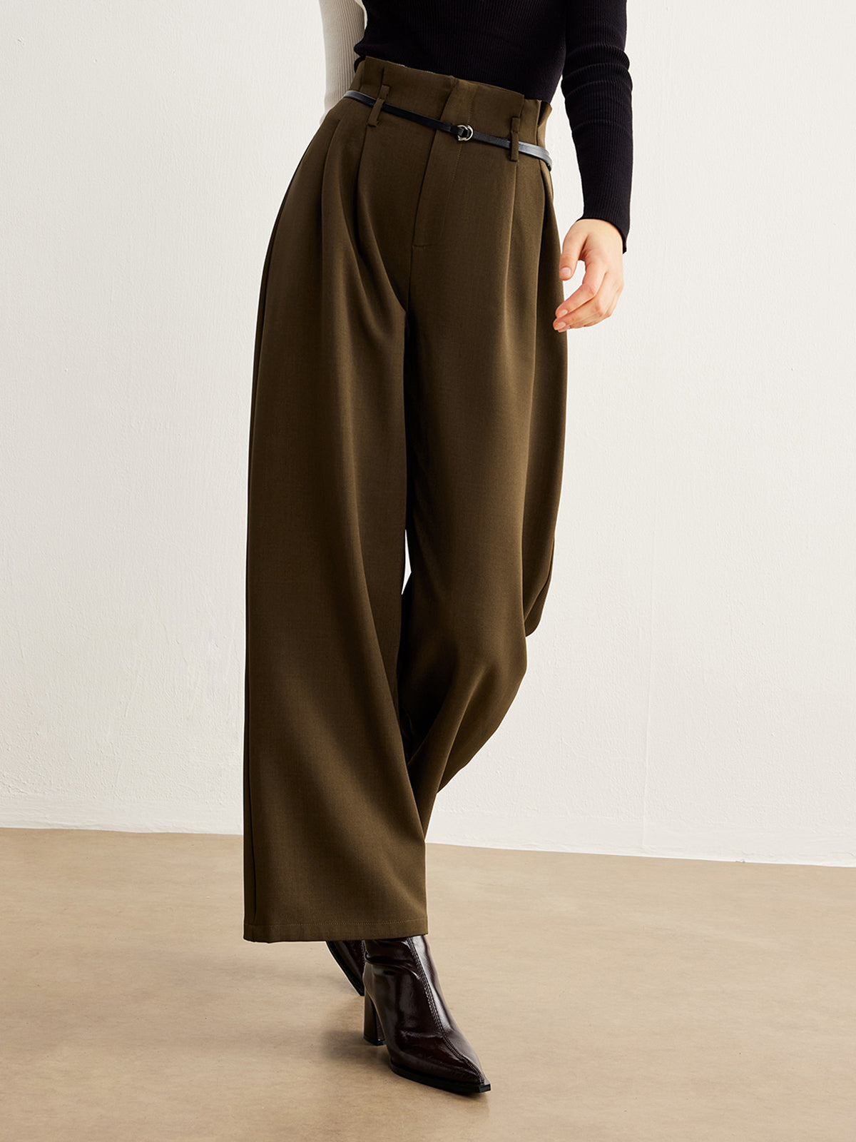 Slim-Belt Kloş Pantolon