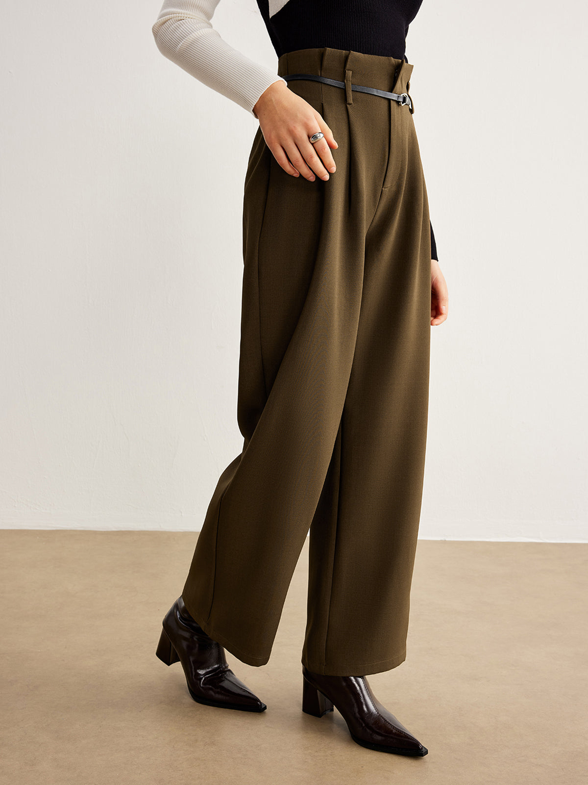 Slim-Belt Kloş Pantolon
