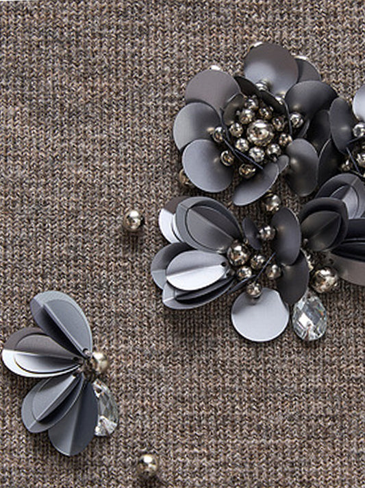 Yün Karışımlı Pliseli Sıralı Katmanlı Etek