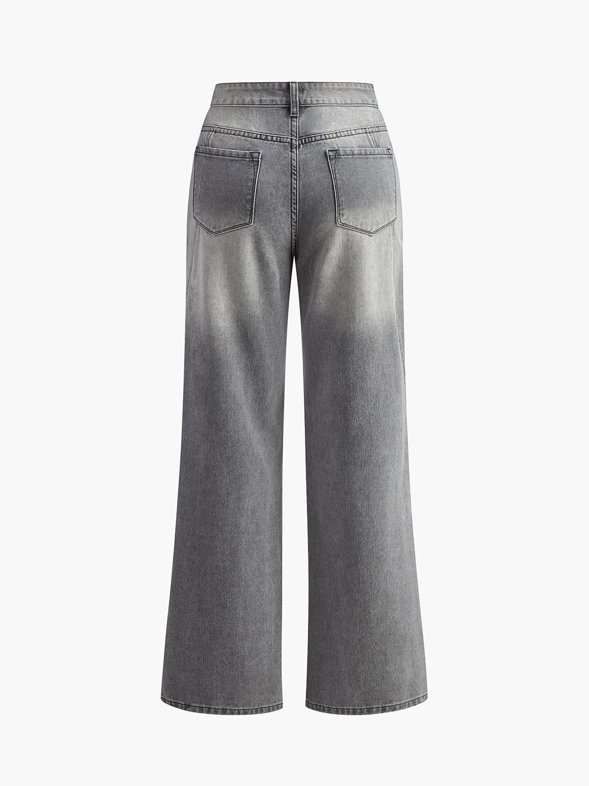 Vintage Denim Düz Paça Pantolon
