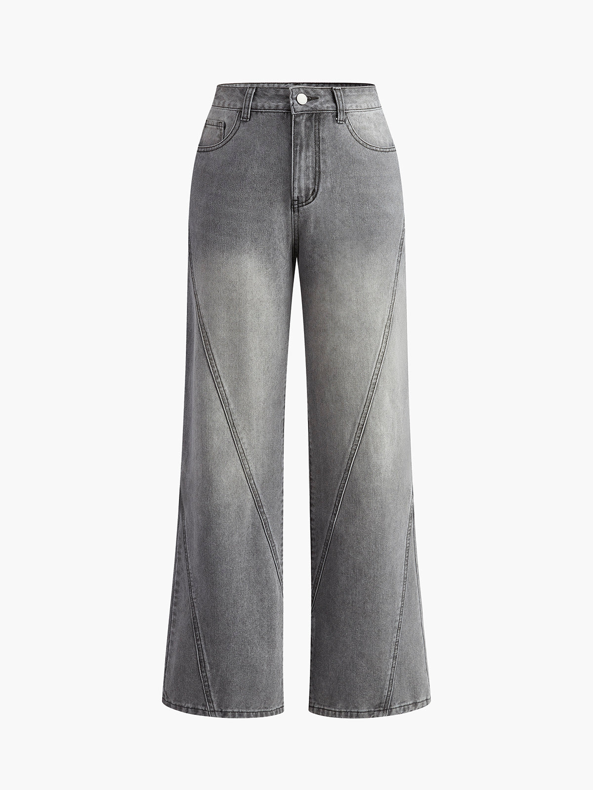 Vintage Denim Düz Paça Pantolon