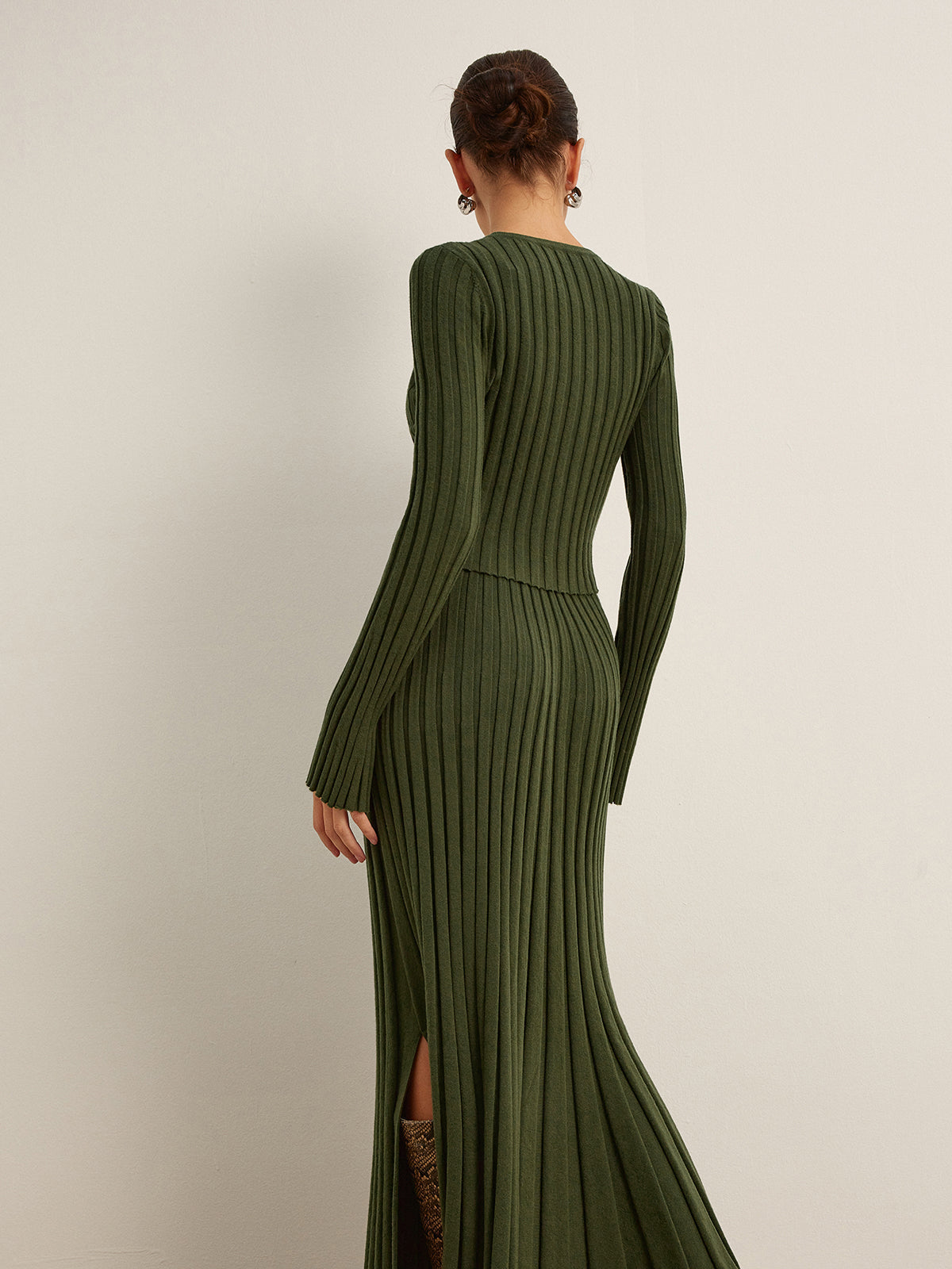 Marul Trim Ribbed Kısa Kazak
