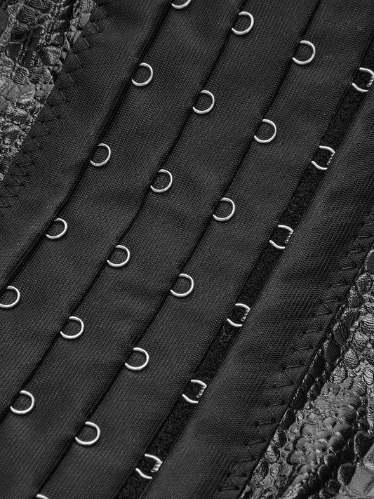 Krokodil Kabartmalı Korse Üst