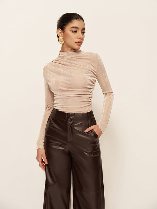 Çok Yönlü Fırfırlı Dar Tişört