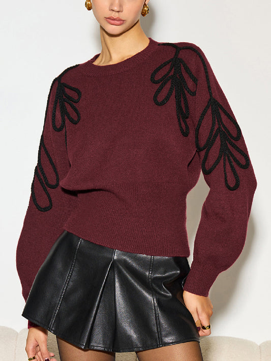 Jacquard Büzgülü Bel Triko Üst