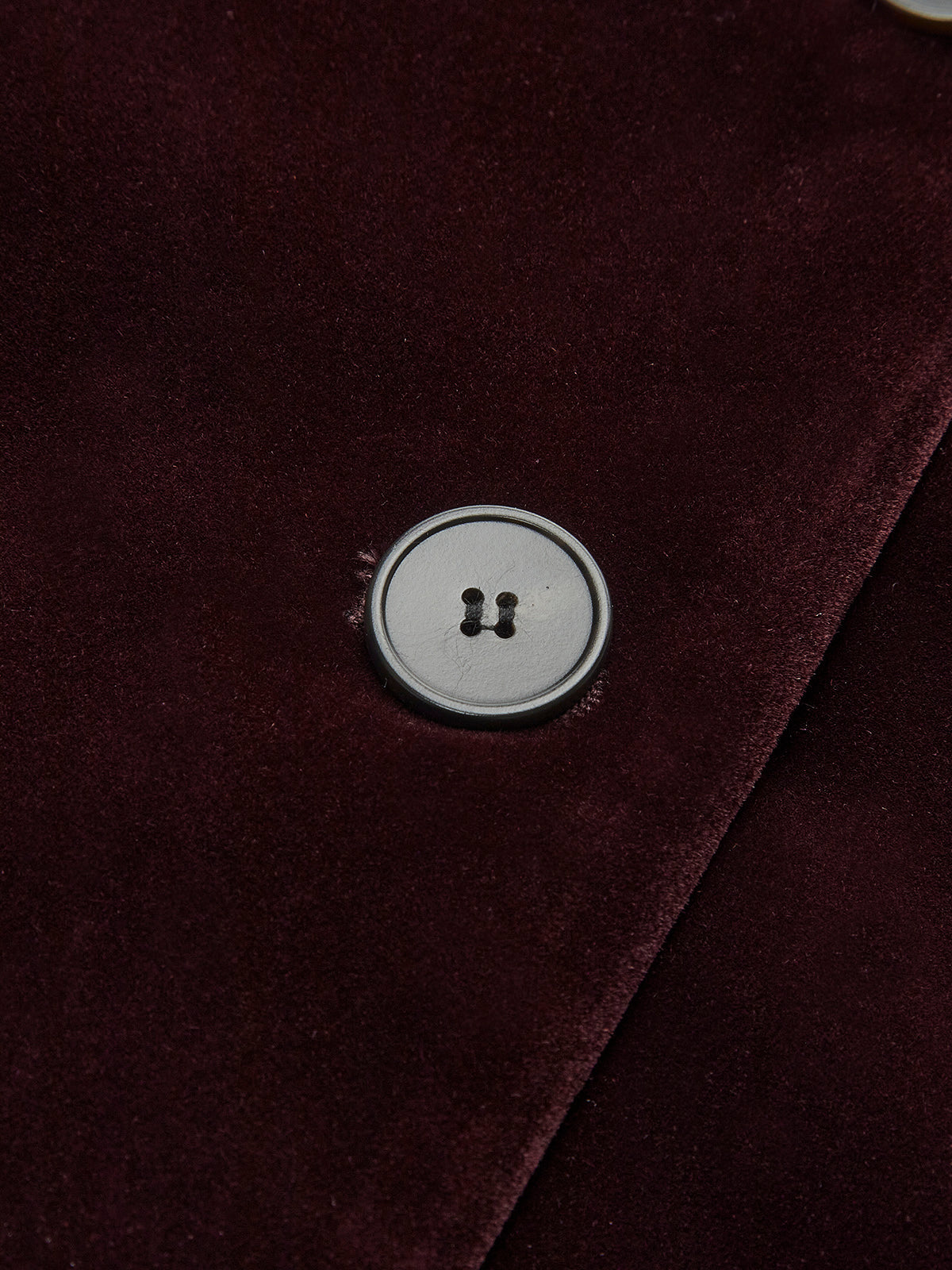 Velvet Collar Short Blazer