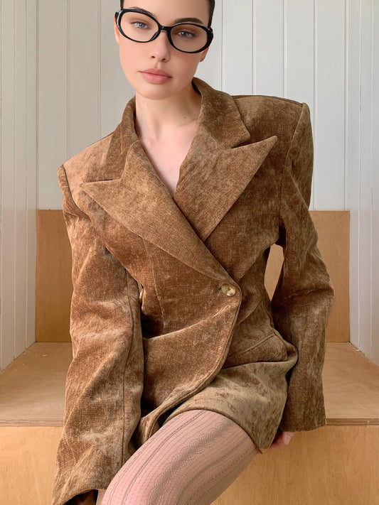 Düğme Sıkılaştırılmış Uzun Ceket