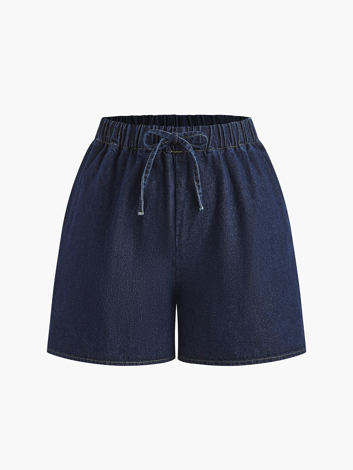 Denim Bağlama Ön Şort Seti