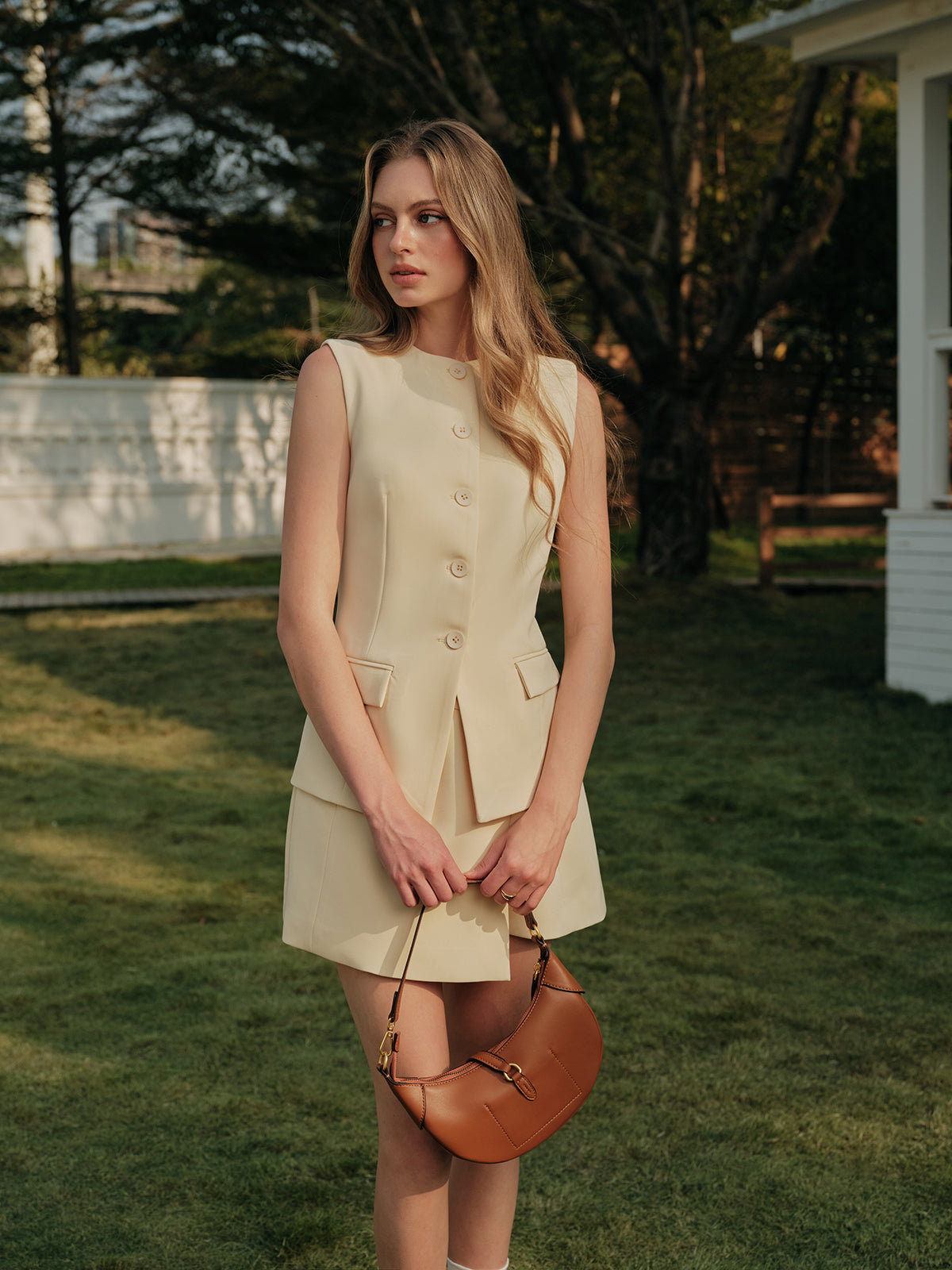 Şık Düğmeli Kaban Yelek