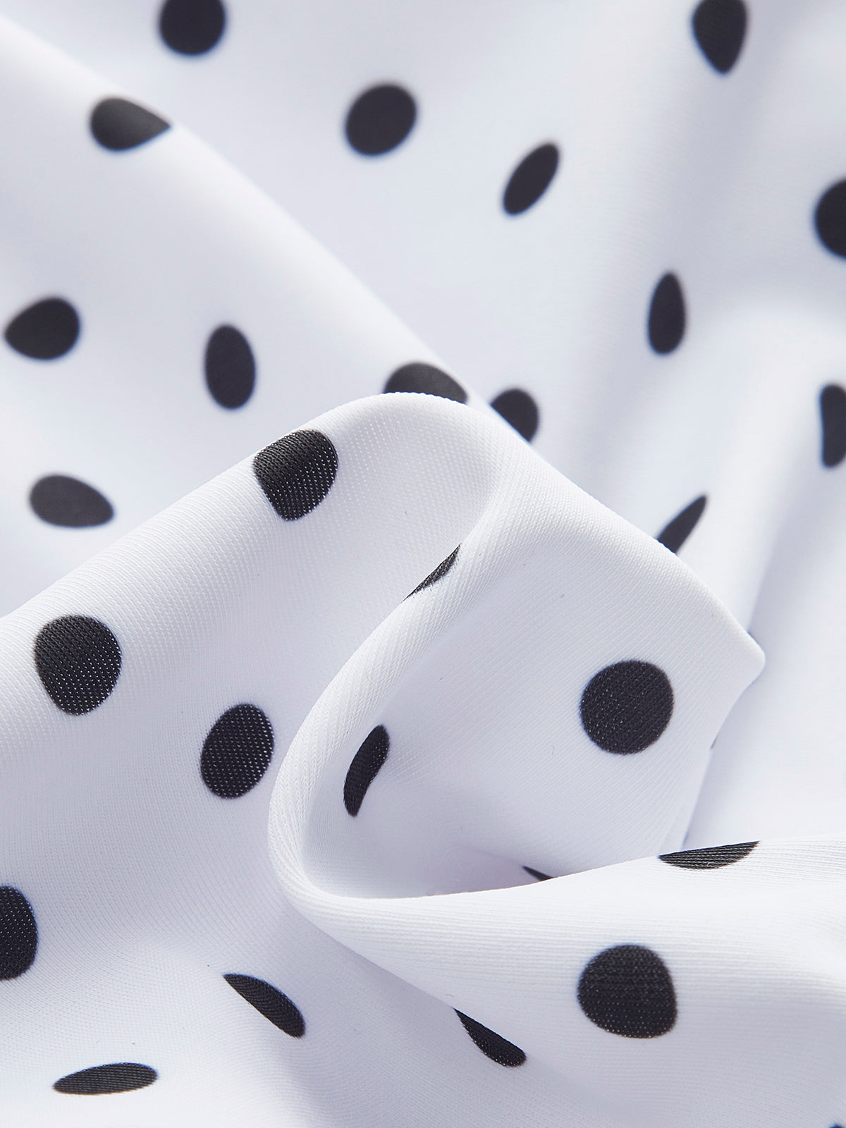 Puantiyeli Kontrast Tek Parça Mayo