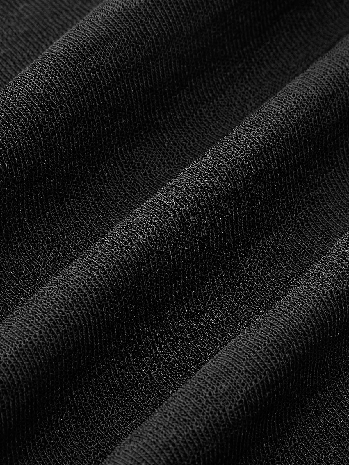 Düz Boyun Şeffaf Panel Jersey Üst
