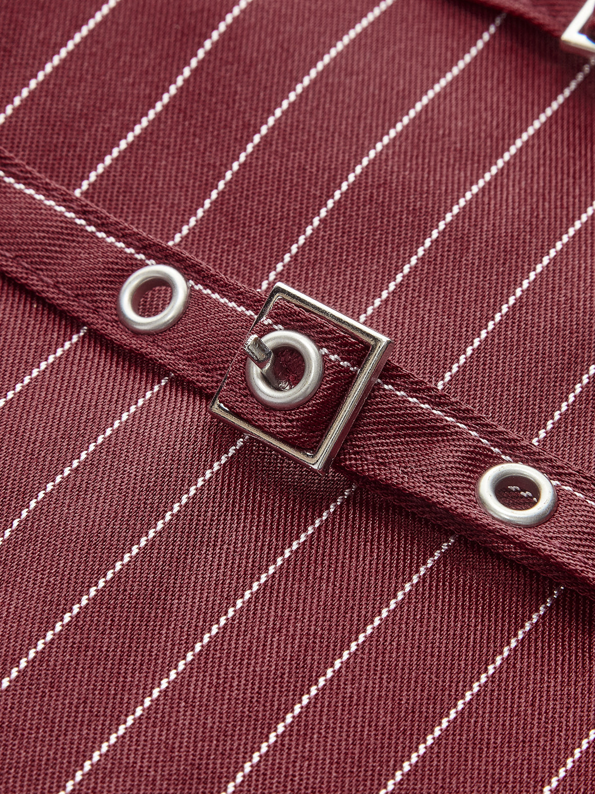 Kemer Süslemeli Çizgili Etek