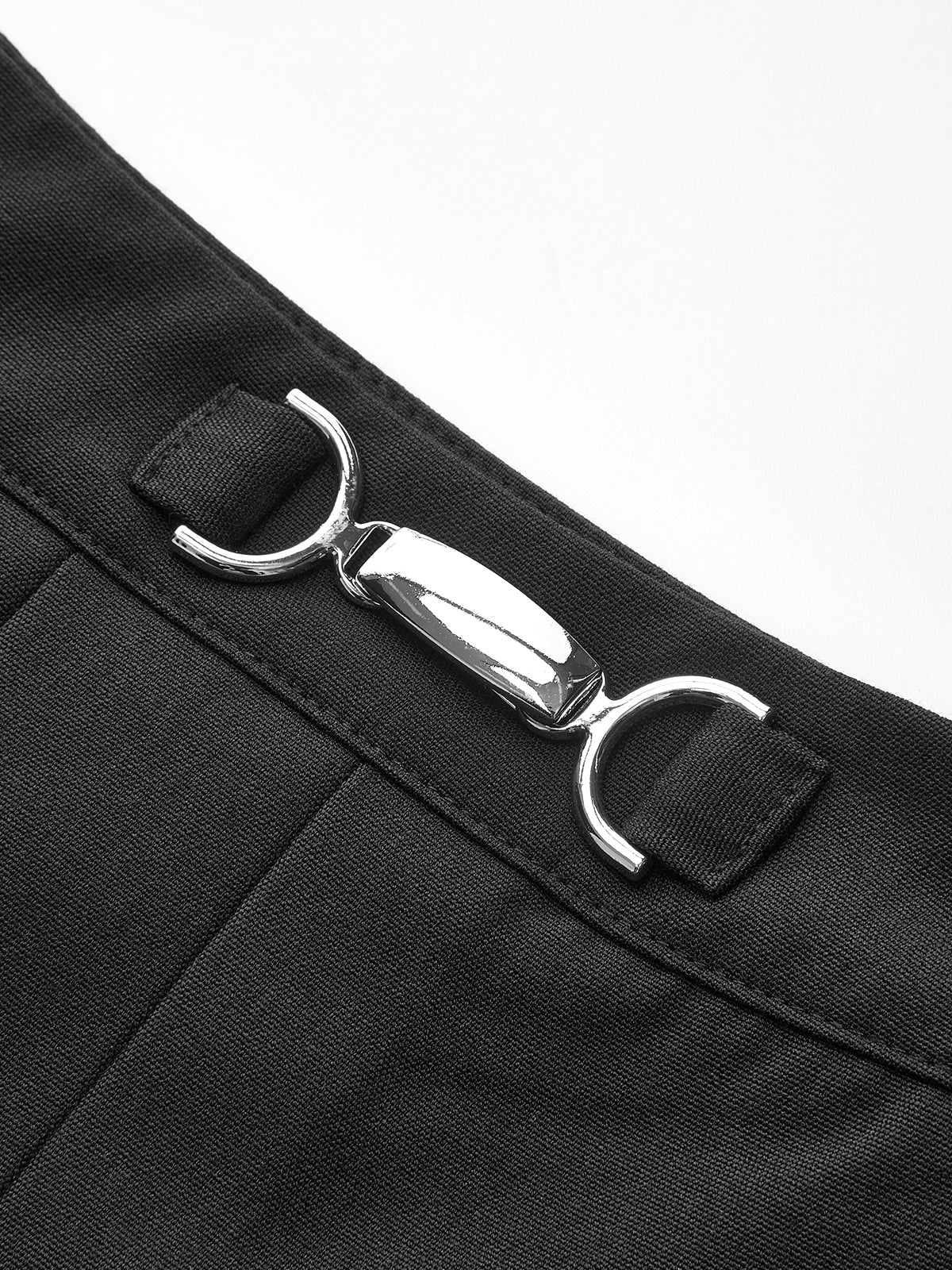 Metal-Belt Fırfırlı Mini Etek