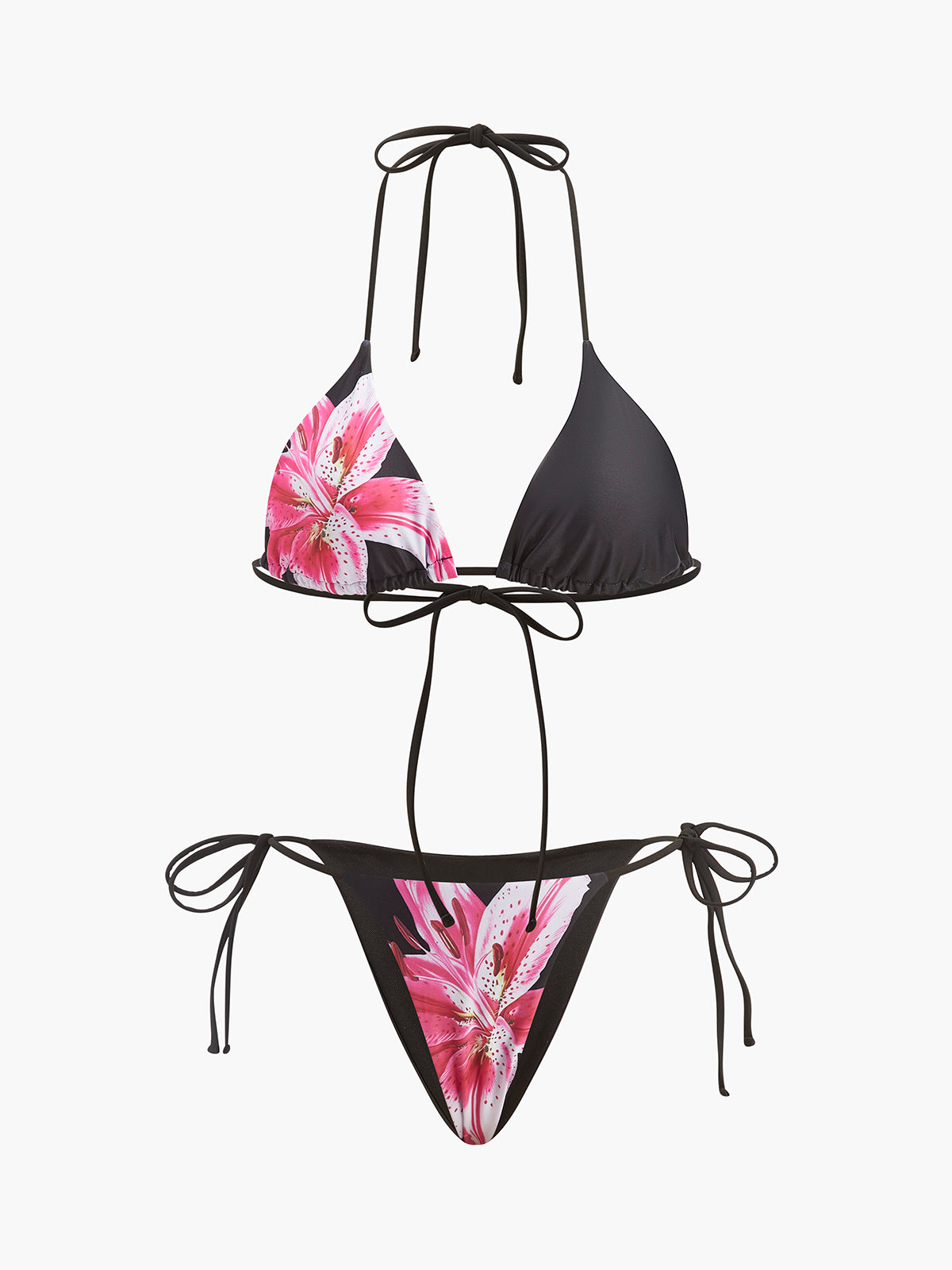 Çiçek Baskılı, File Etekli Bikini