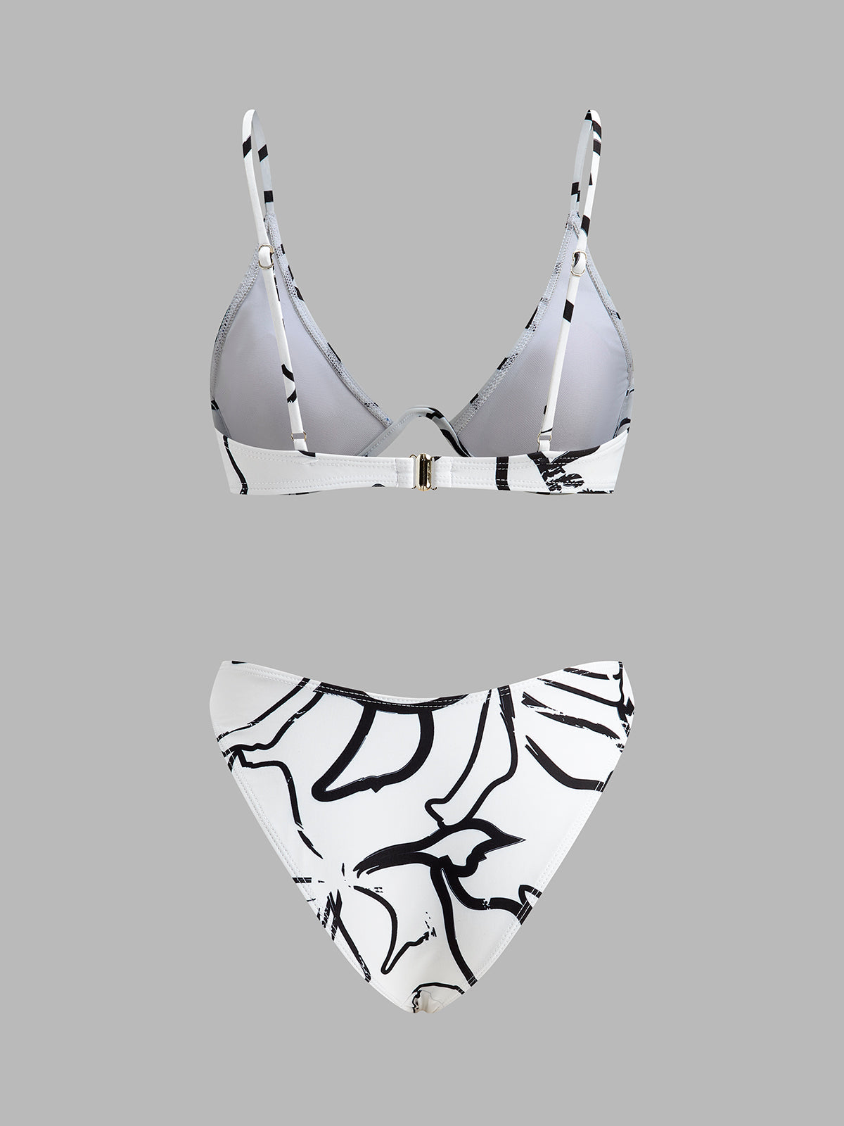 Özet Desenli Üçgen Bikini Seti