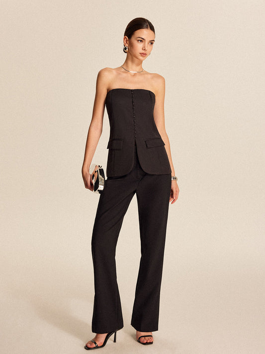 Askısız Düğmeli Üst