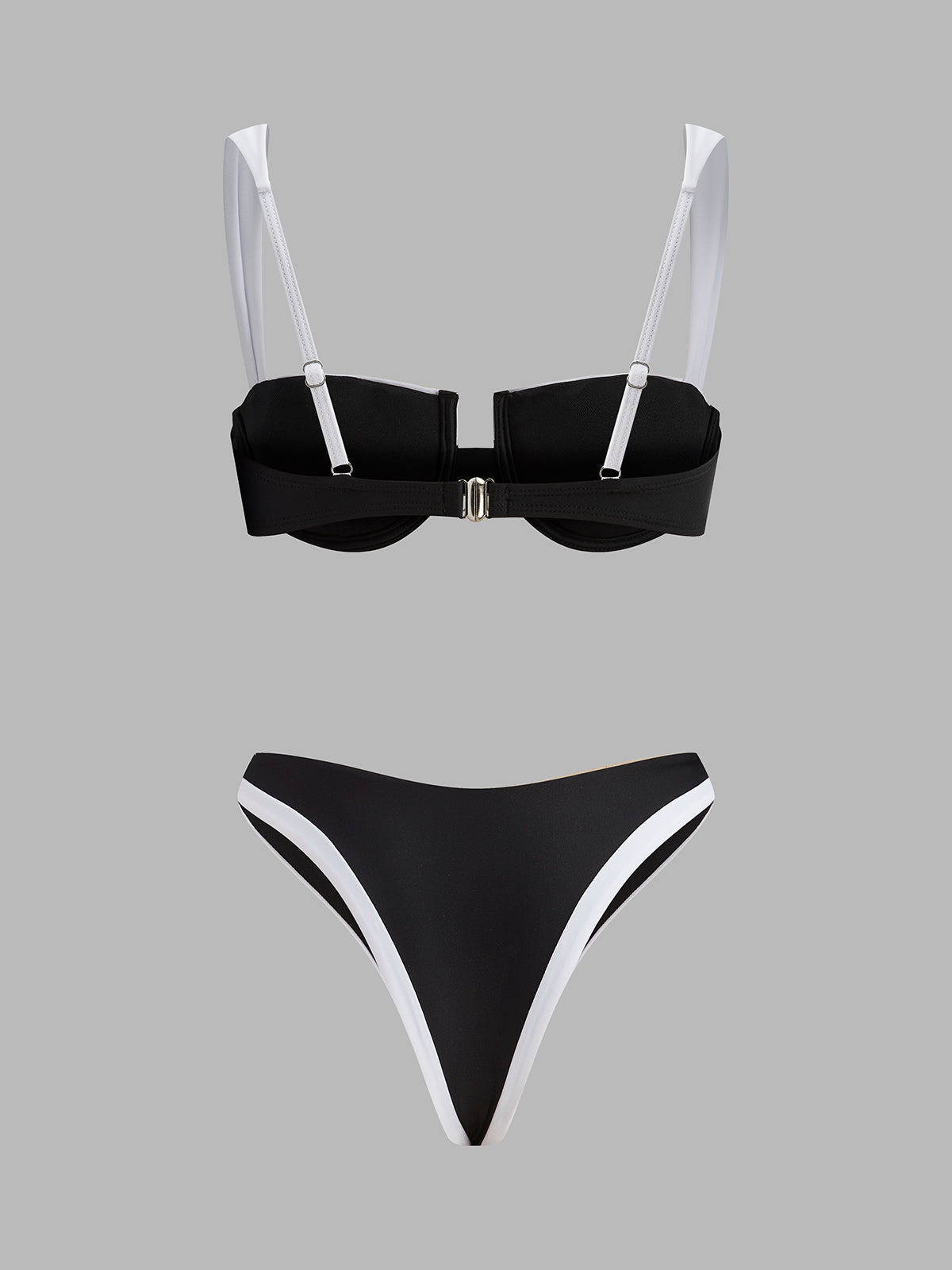 Kontrast Detaylı Kesikli Bikini Seti