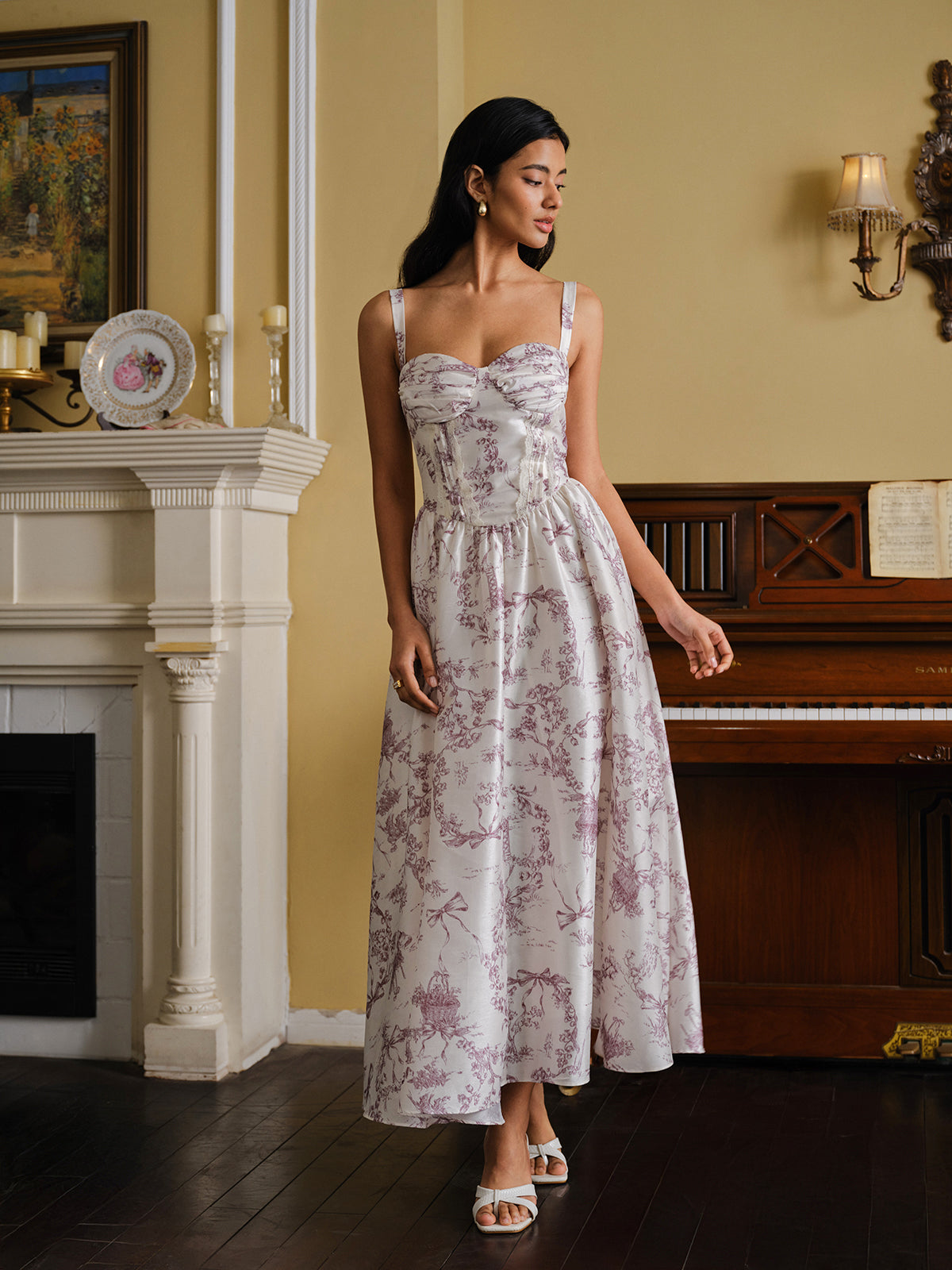 Canvas Printed Corset Dress