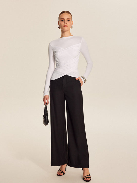 Dönme Ön Kısmı Uzun Kol Üst