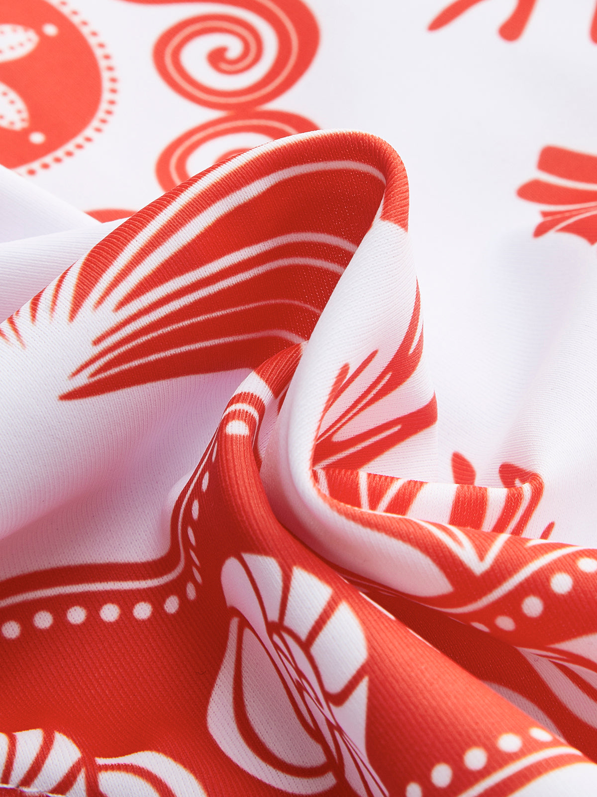 Metal Detaylı Baskılı Tek Parça Mayo