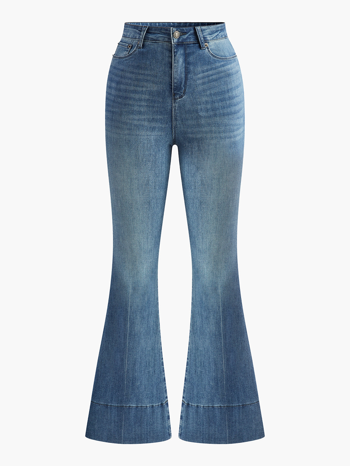 Yıkanmış Slim Drapeli Denim Pantolonlar