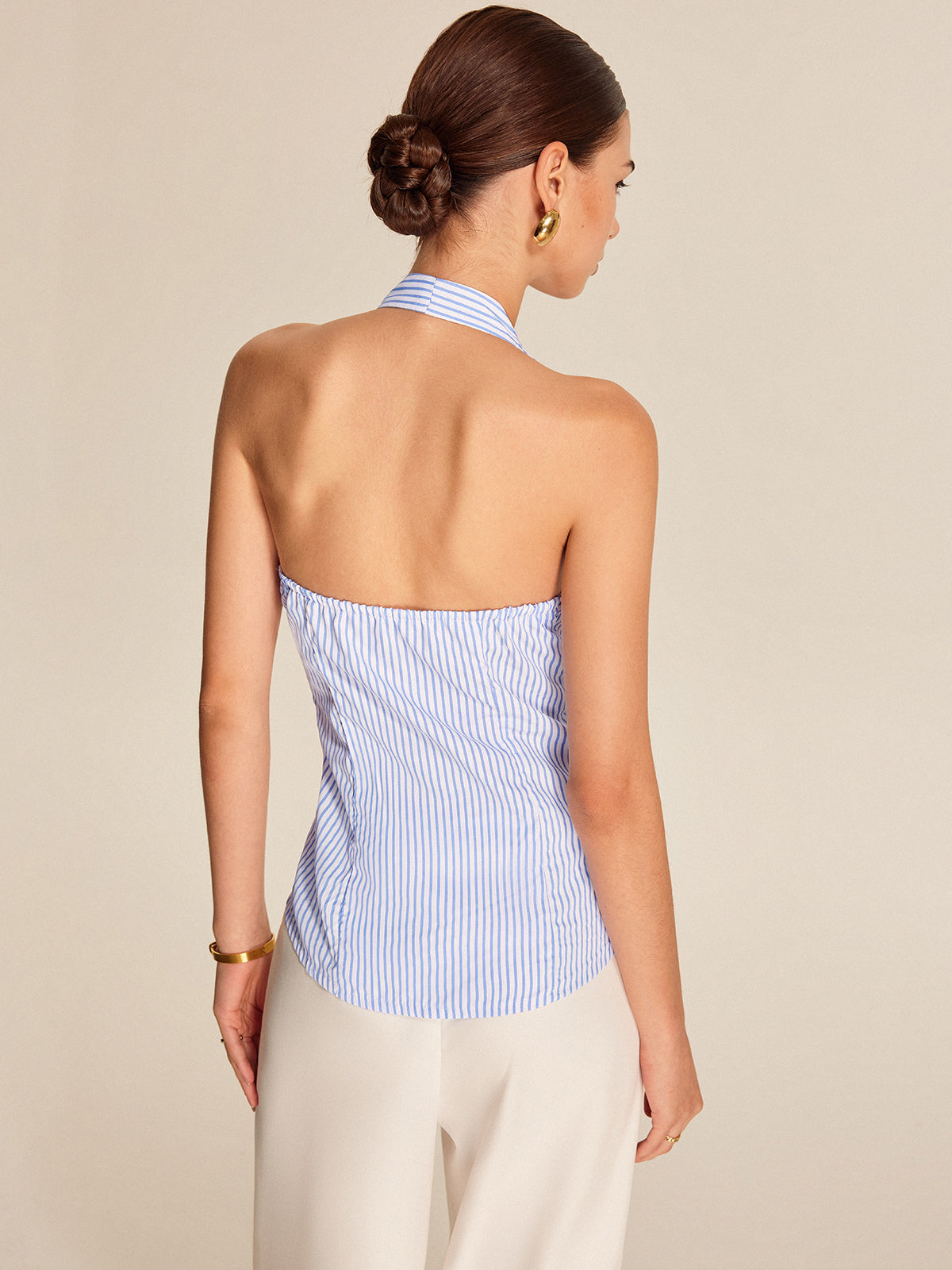 Strappy Top with Striped Design