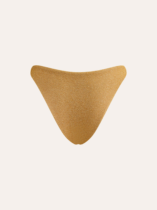 Altın Metalik Detaylı Bikini Altı