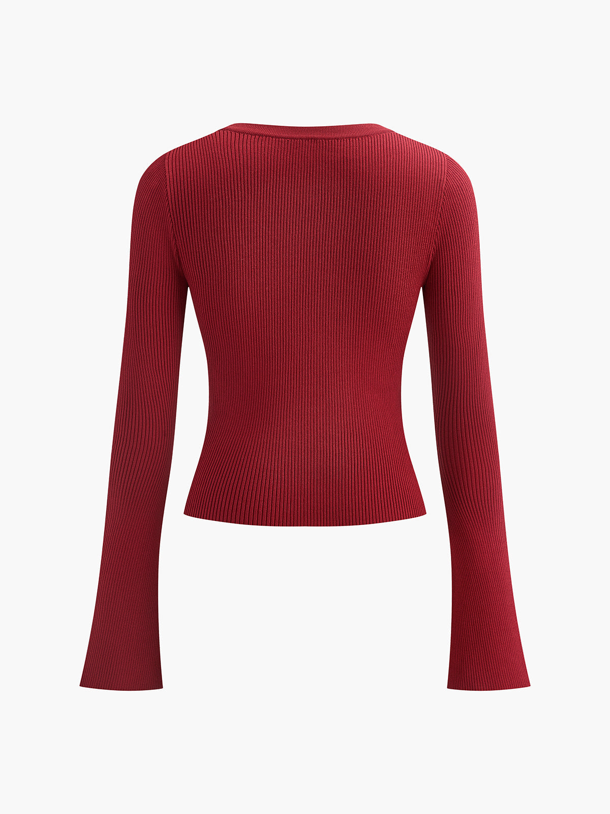 Ribbed Düğmeli İnce Hırka