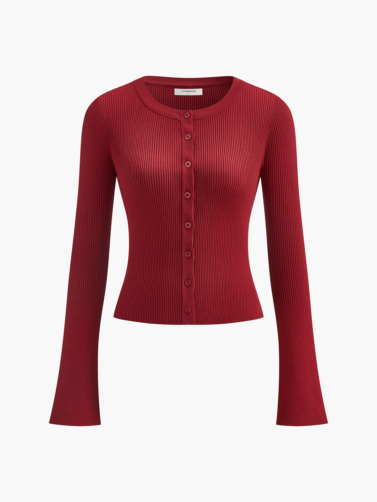 Ribbed Düğmeli İnce Hırka