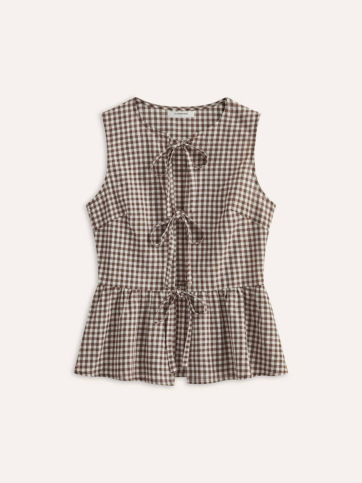 Çizgili Bağlamalı Peplum Üst