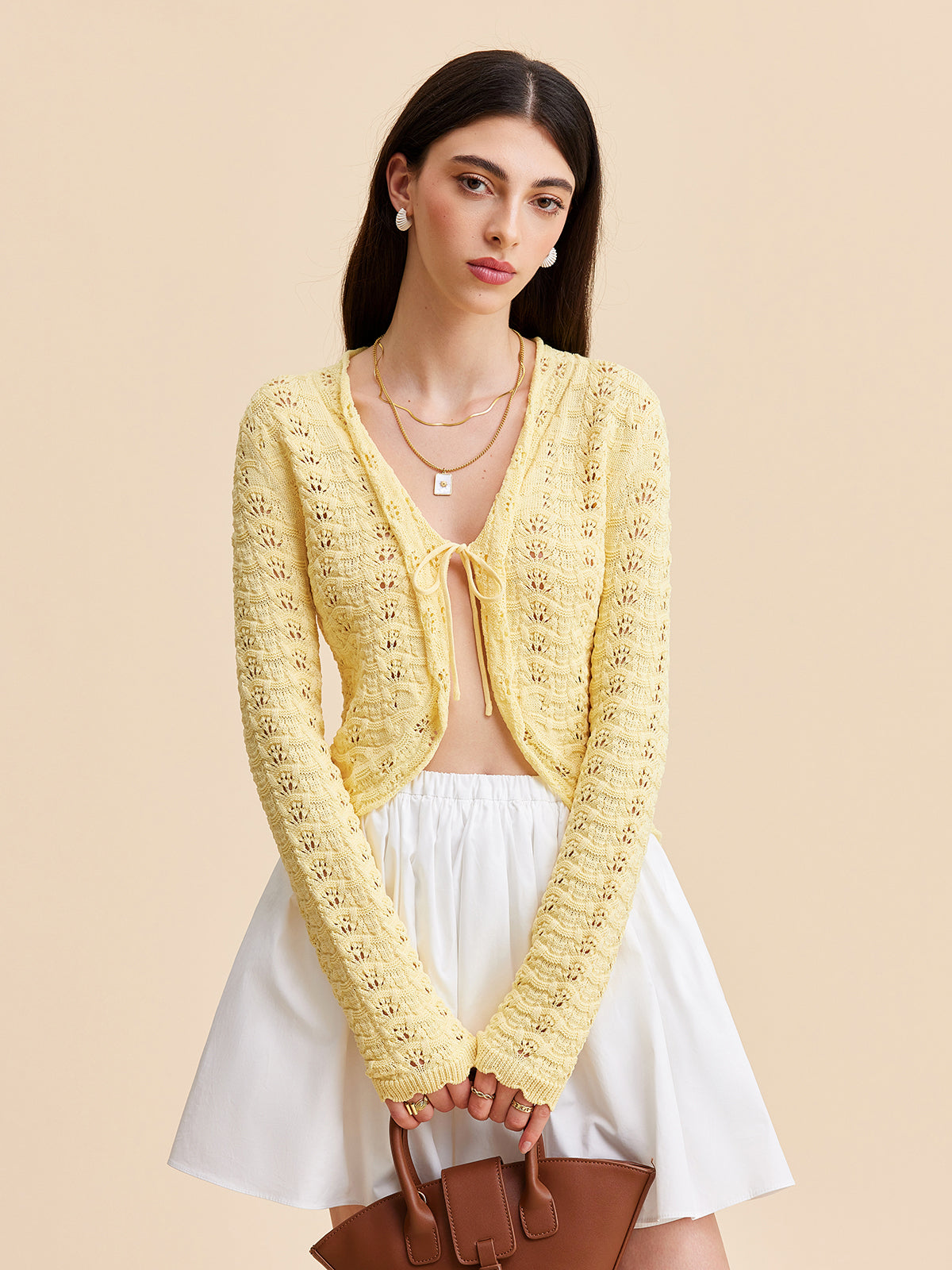 Laced Crochet Cardigan