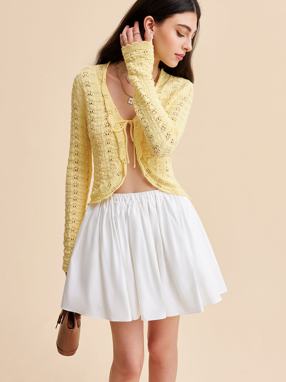 Laced Crochet Cardigan