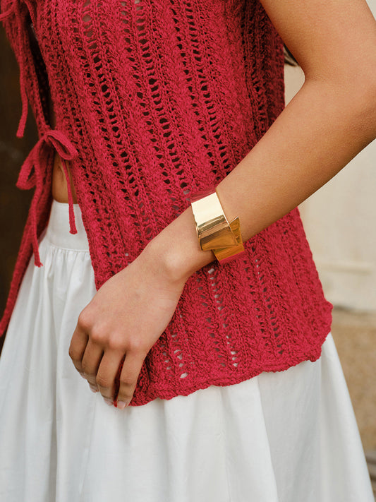 Jeometrik Metal Kelepçe Bilezik