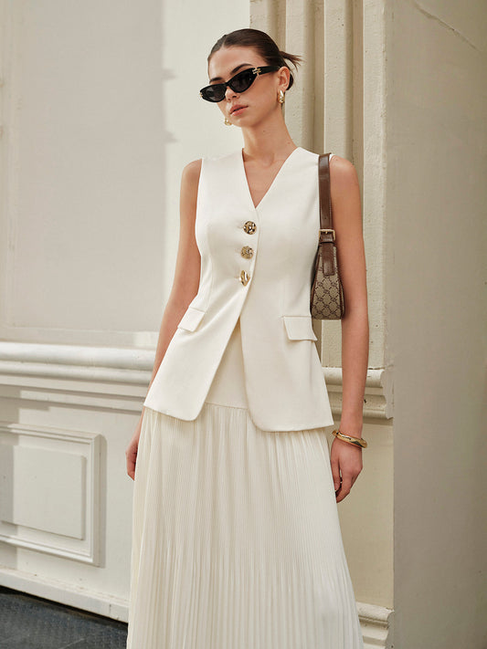 Dekor Cepleri İnce Kesim Yelek