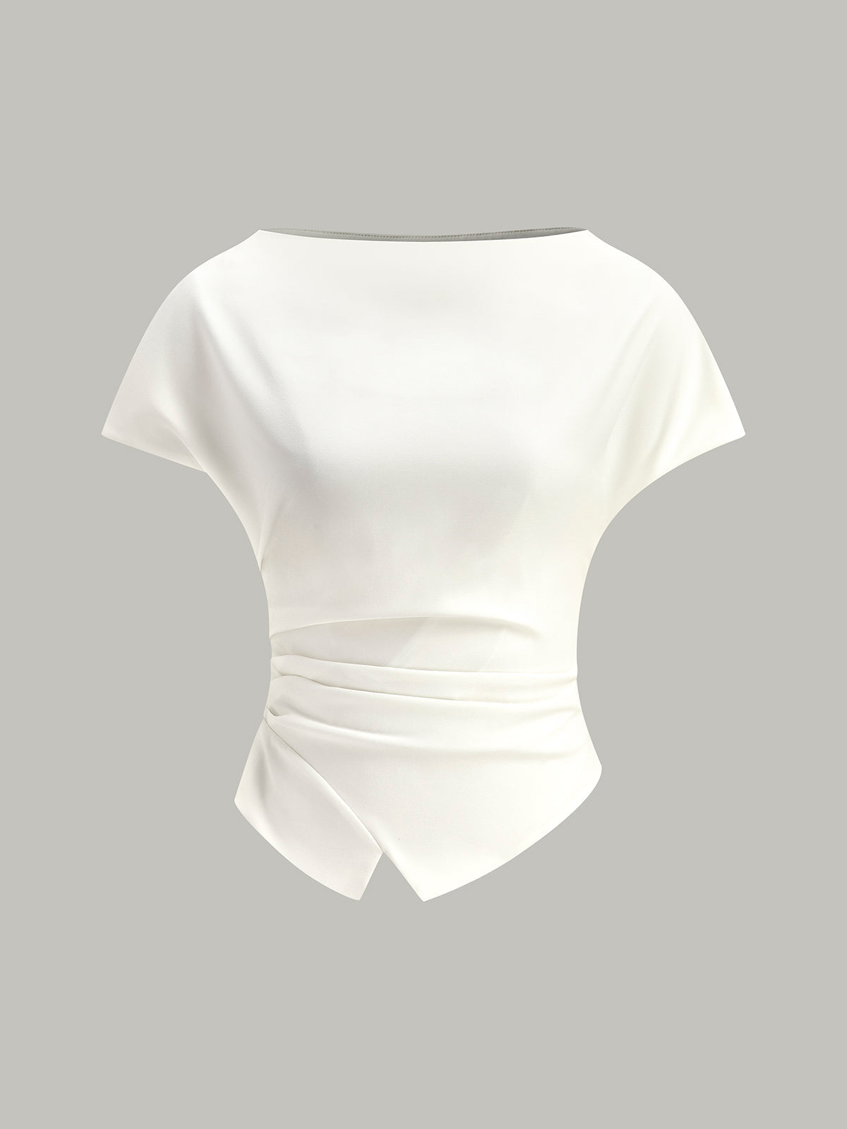 Asimetrik Hem K gathered T-Shirt